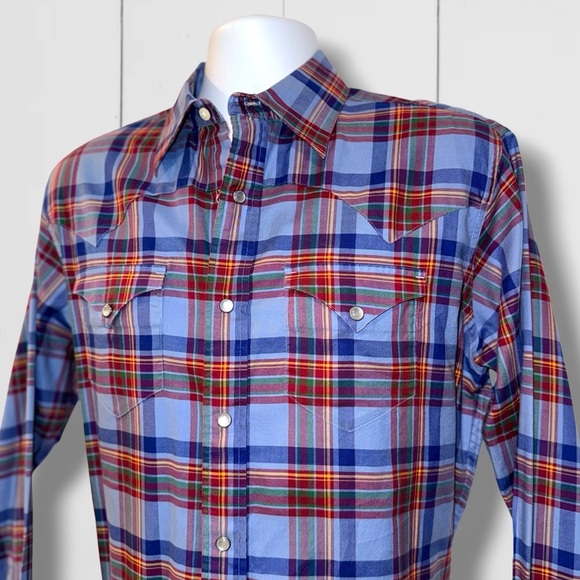 Daniel Cremieux Collection Plaid Western Snap Shirt Men’s Medium –Italian Fabric - Picture 5 of 14